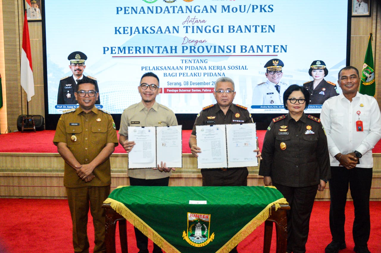 Bupati Tandatangani Kerjasama Pidana Kerja Sosial dengan Kejari Lebak